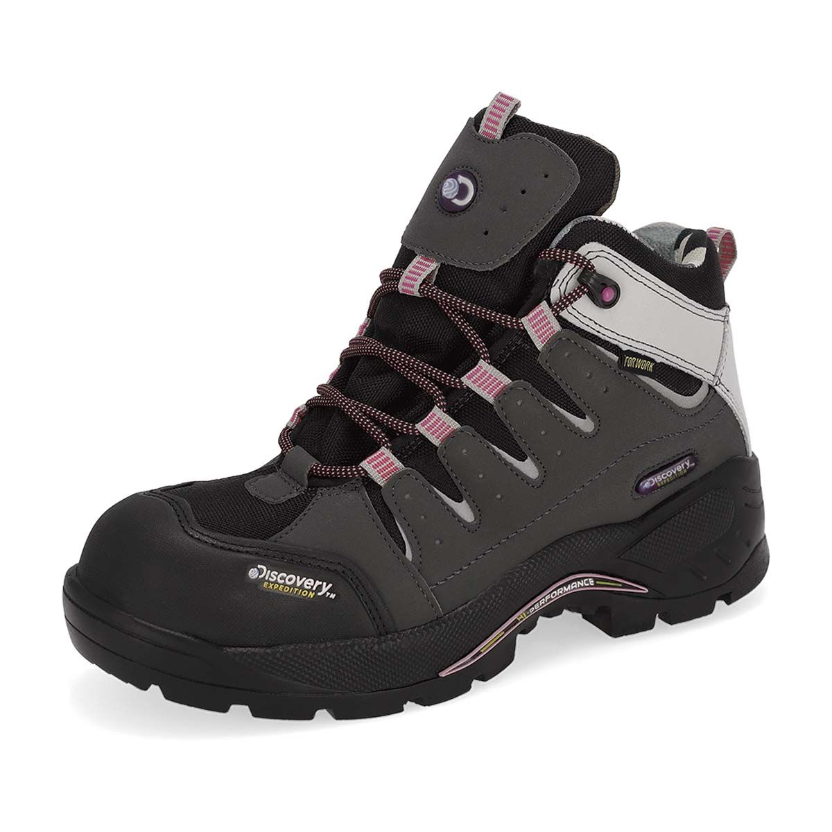 BOTA CASCO DIELECTRICO MUJER DISCOVERY 1958 GRIS/ROSA