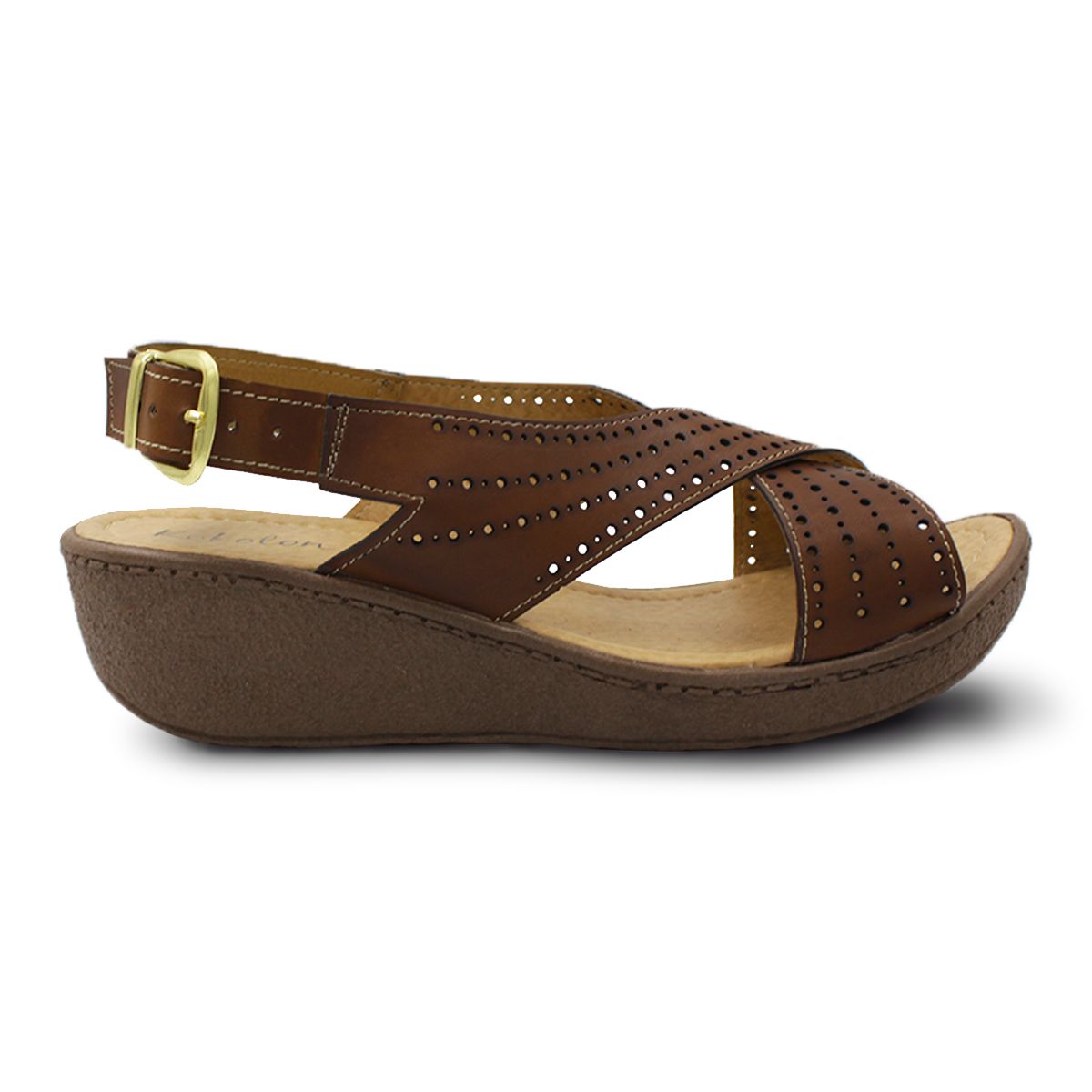 SANDALIA DE CUÑA MUJER CARLO Y KOKOTON 3442 CAFE-OUTLET