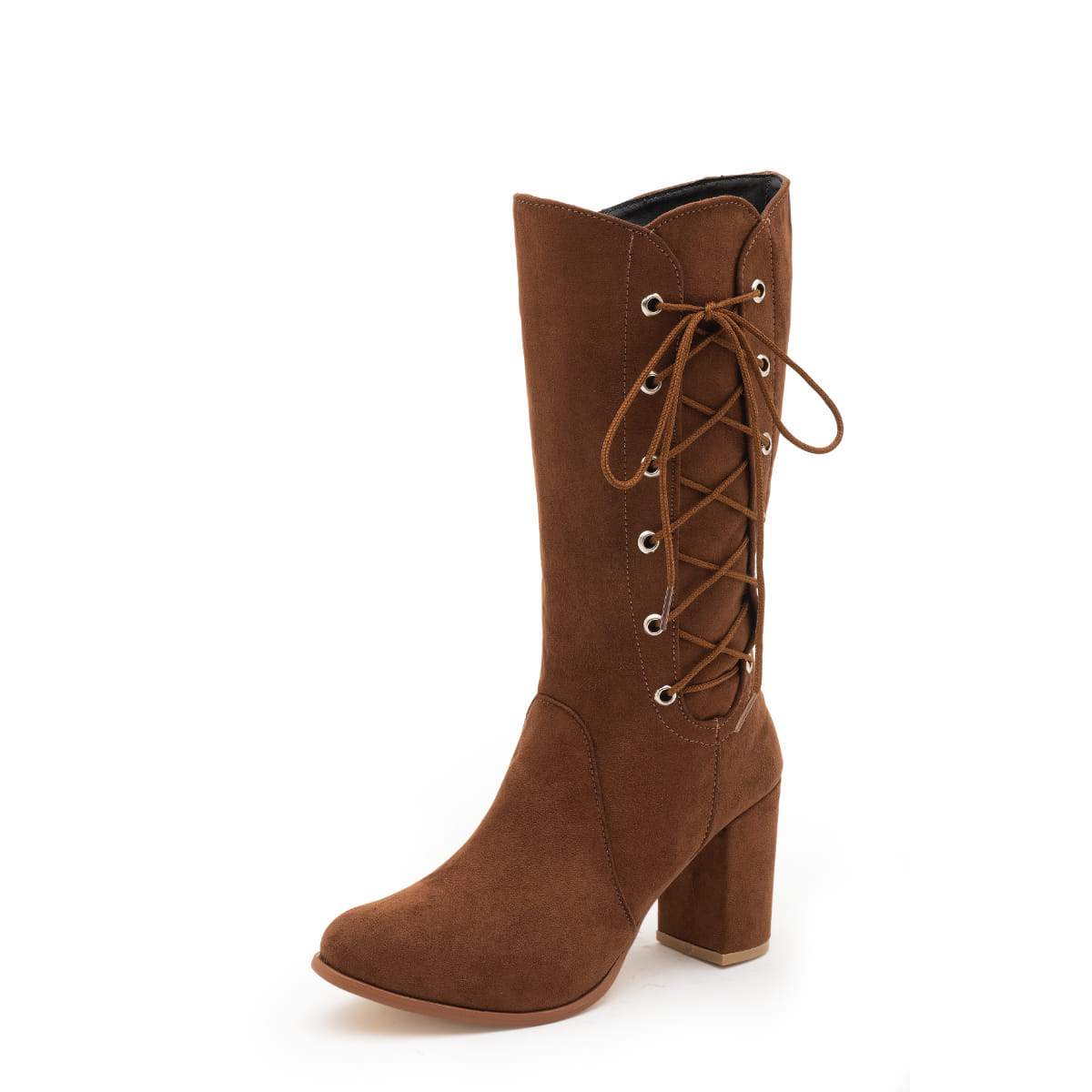 BOTA LARGA TACON MUJER GRECIA 930 MADERA-OUTLET