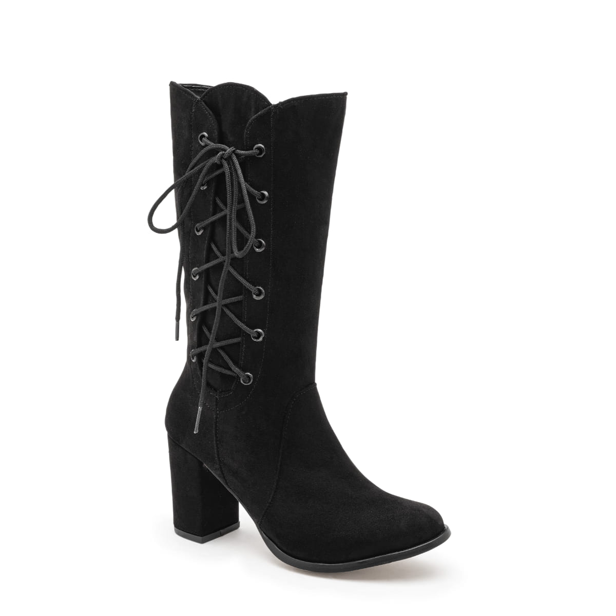BOTA LARGA TACON MUJER GRECIA 930 NEGRO-OUTLET