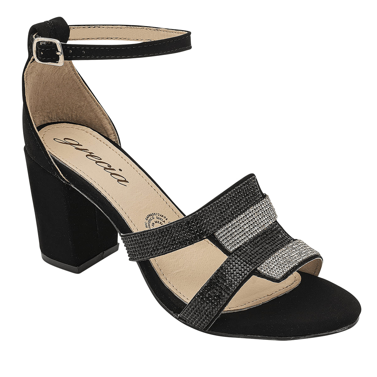 ZAPATILLA DE FIESTA MUJER GRECIA 1950 NEGRO-OUTLET