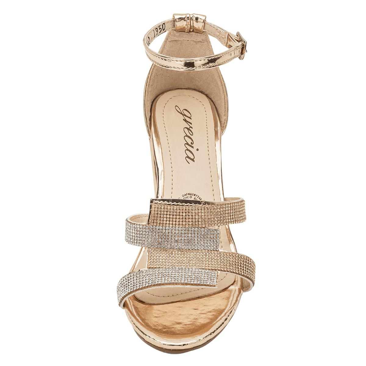 ZAPATILLA DE FIESTA MUJER GRECIA 1950 ORO ROSADO VETRO -OUTLET