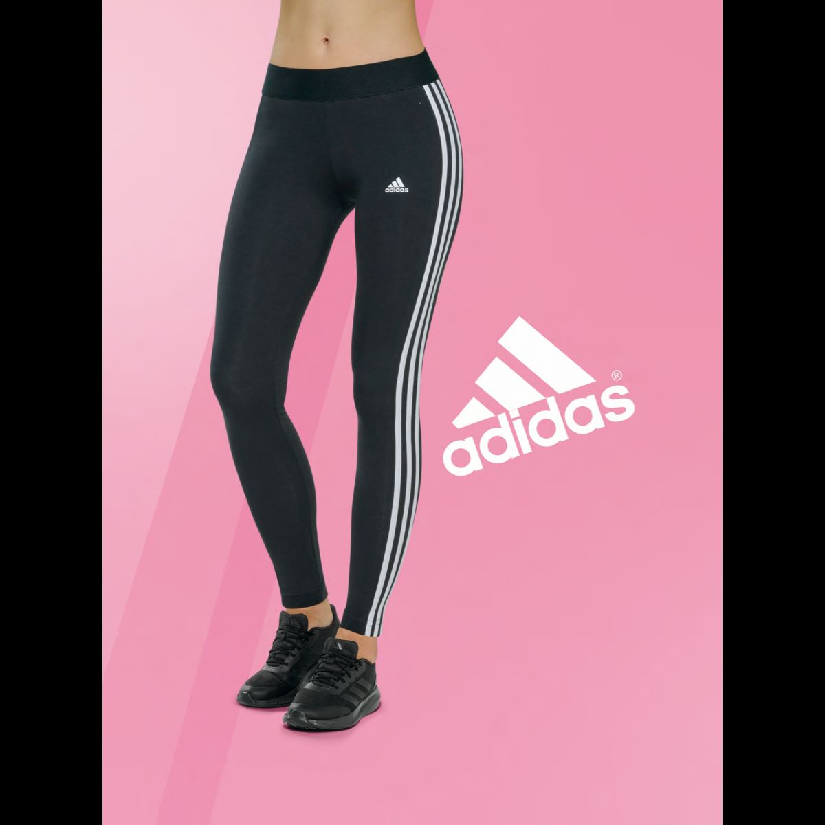 LEGGINS MUJER ADIDAS WEAR GL0723 NEGRO/BLANCO-OUTLET