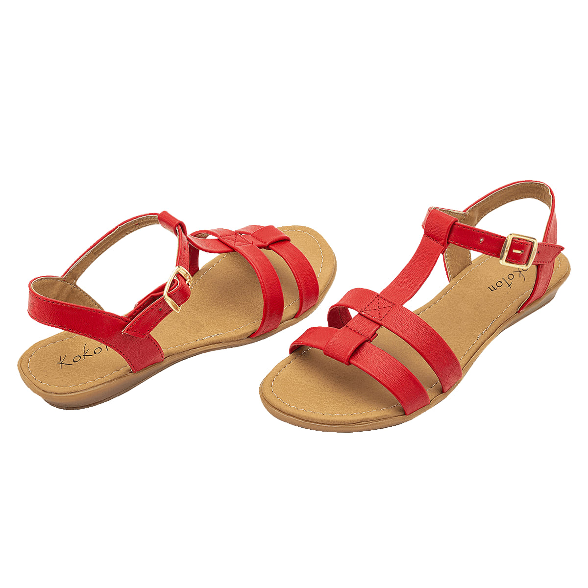 SANDALIA PISO MUJER CARLO Y KOKOTON 1070 ROJO-OUTLET