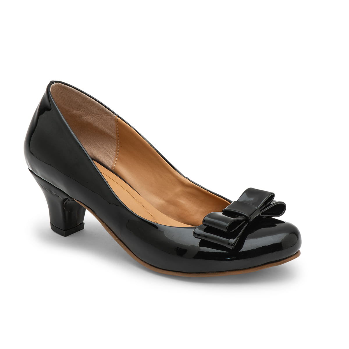 ZAPATILLA TACON BAJO MUJER ANGELA 7201-11 NEGRO-OUTLET