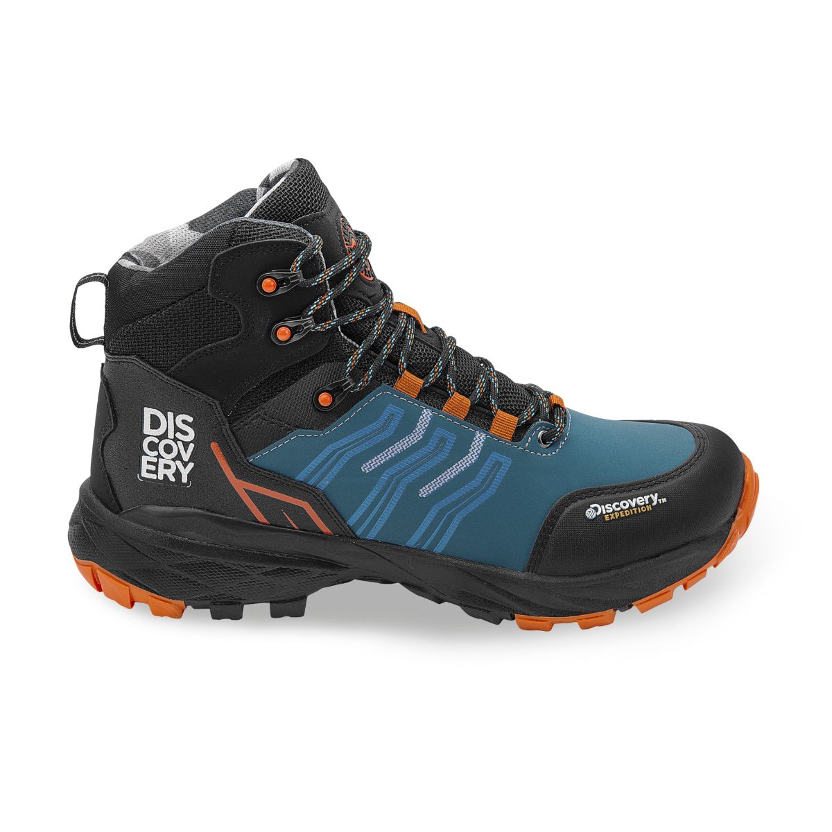 BOTA HIKING HOMBRE DISCOVERY 2490 NARANJA/NEGRO/TURQUESA-PV25