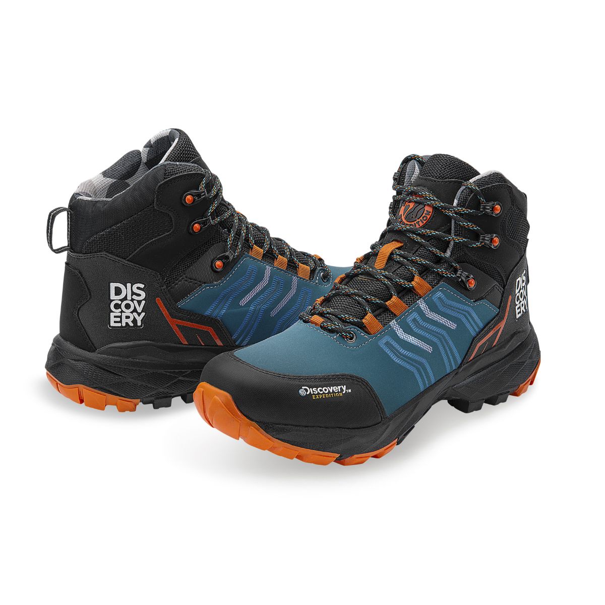 BOTA HIKING HOMBRE DISCOVERY 2490 NARANJA/NEGRO/TURQUESA-PV25