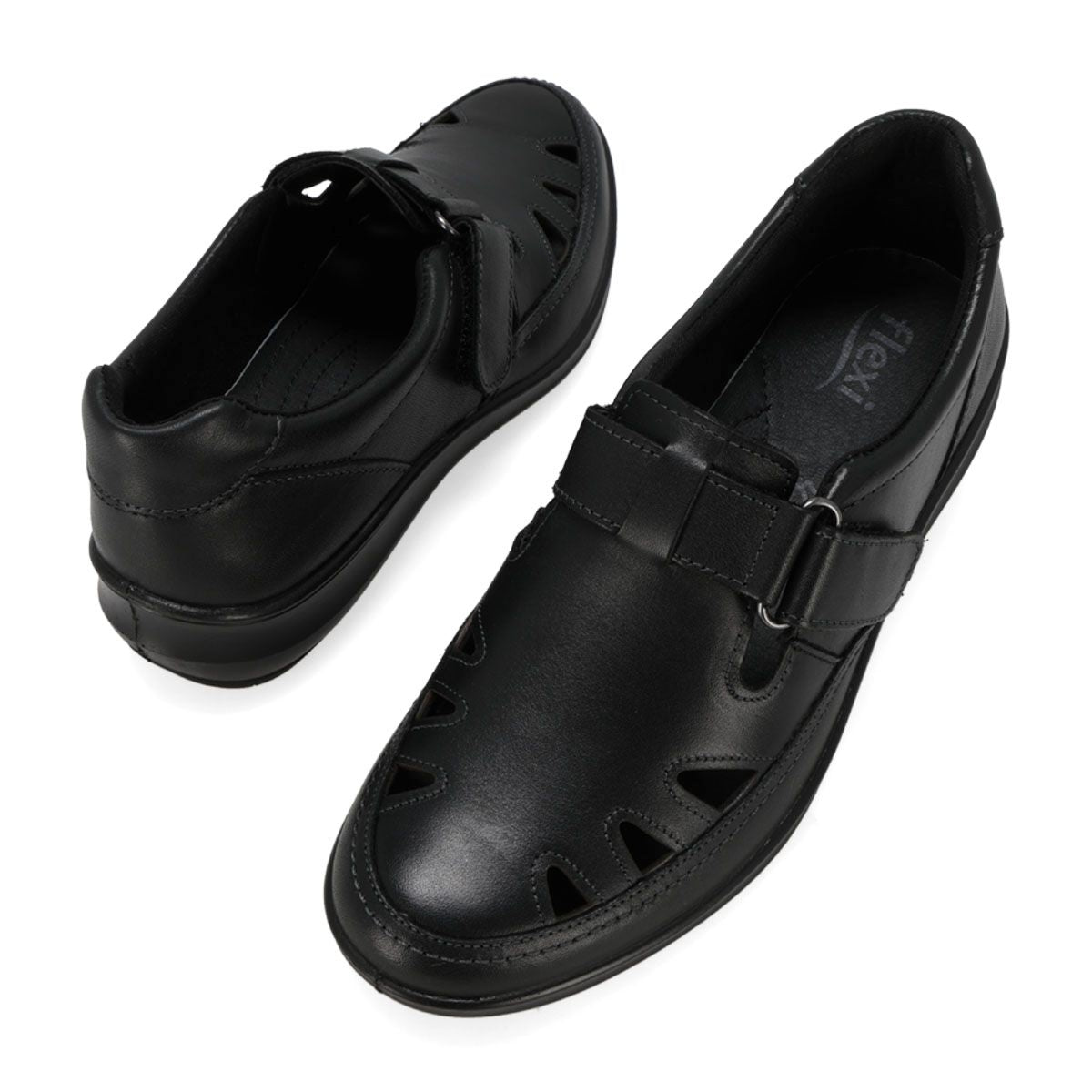 SANDALIA PISO MUJER FLEXI DAMA 25905 NEGRO-OUTLET