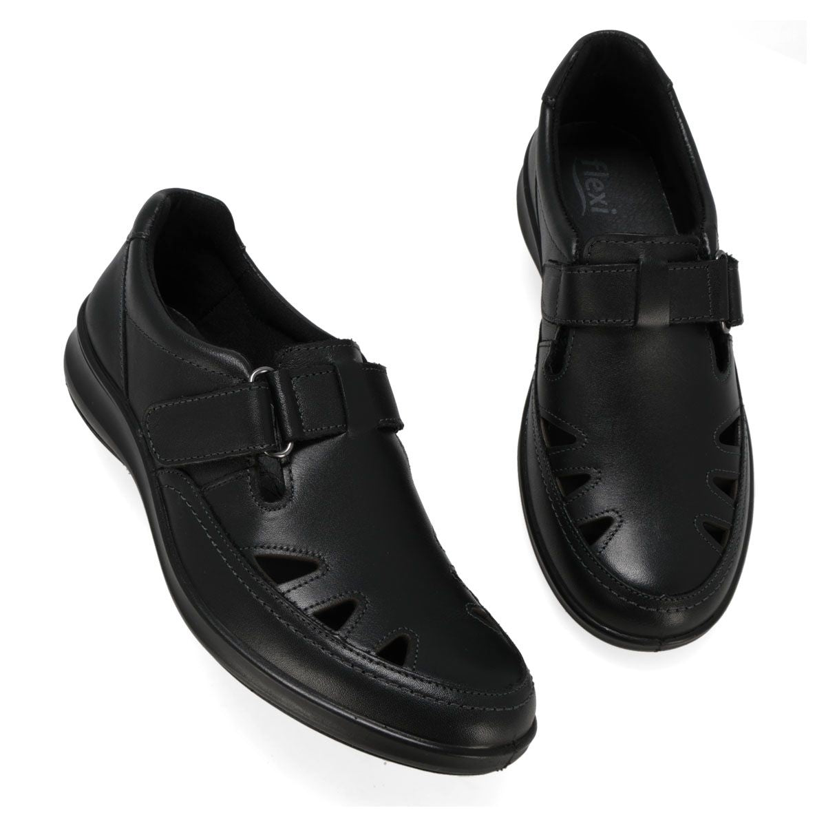 SANDALIA PISO MUJER FLEXI DAMA 25905 NEGRO-OUTLET