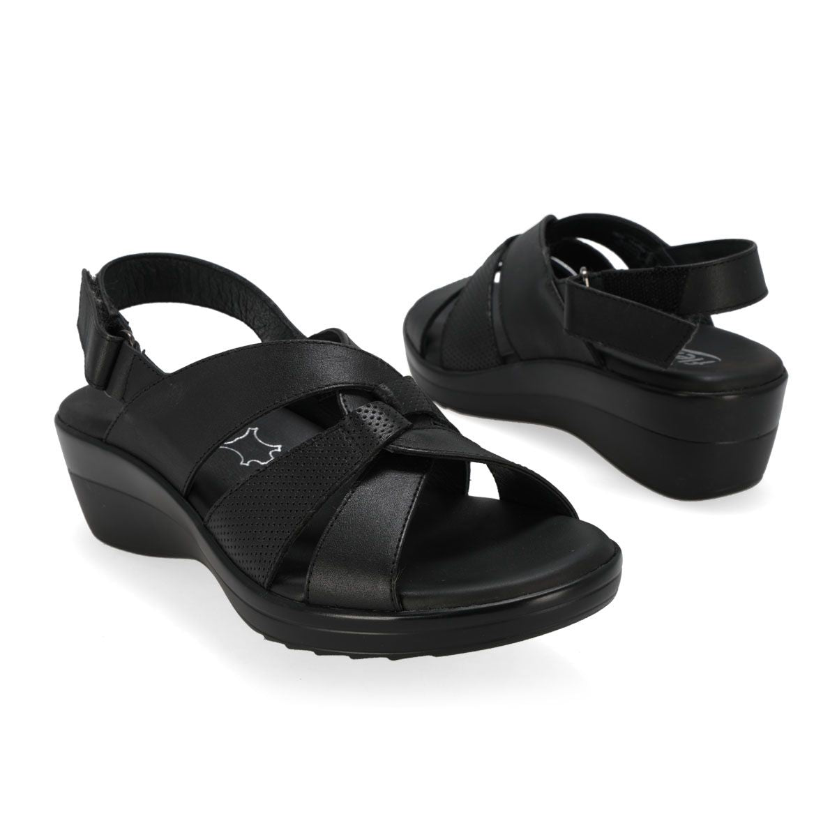 SANDALIA MUJER FLEXI DAMA 116009 NEGRO -OUTLET