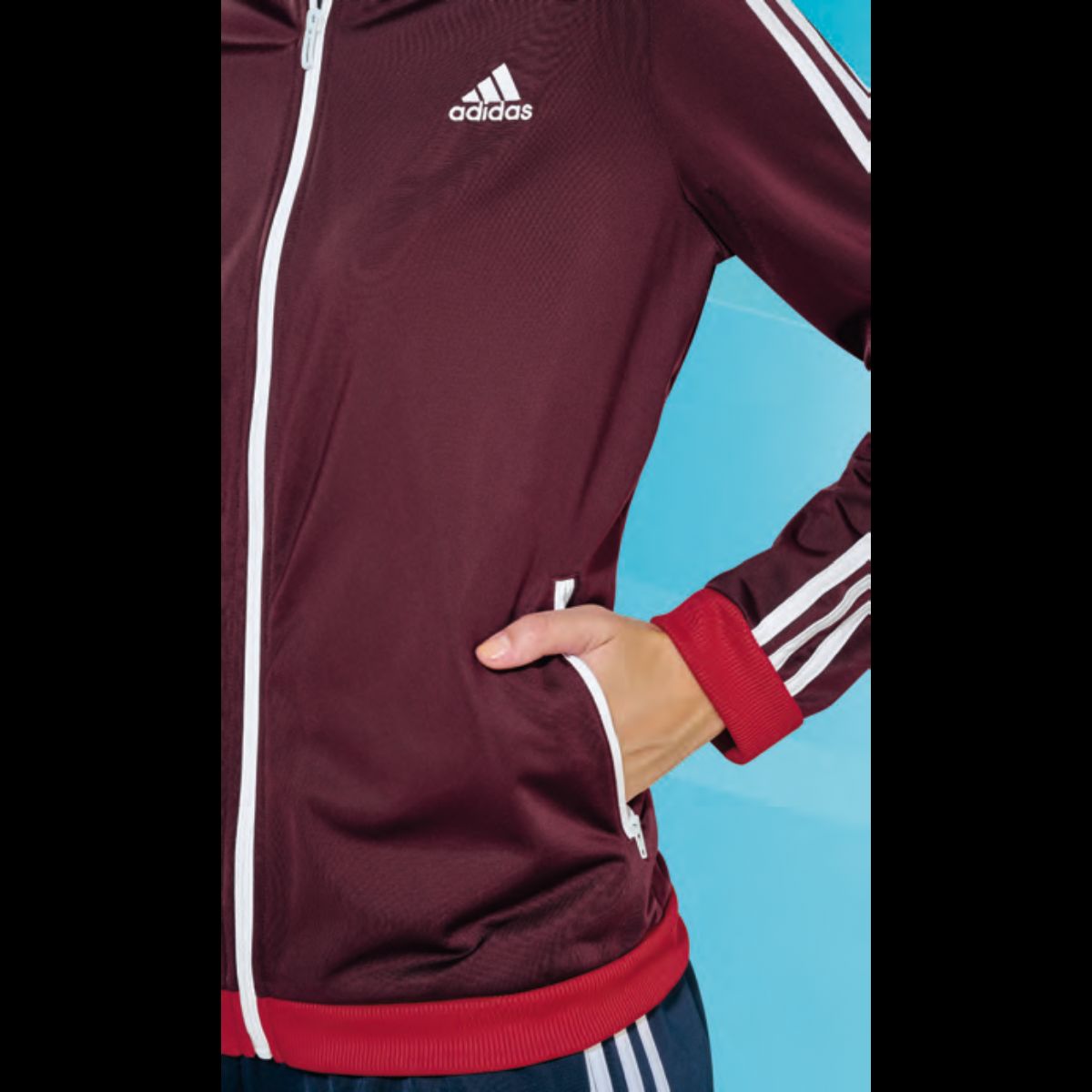CONJUNTO MUJER ADIDAS WEAR HR4911 VINO/MARINO-OFERTA