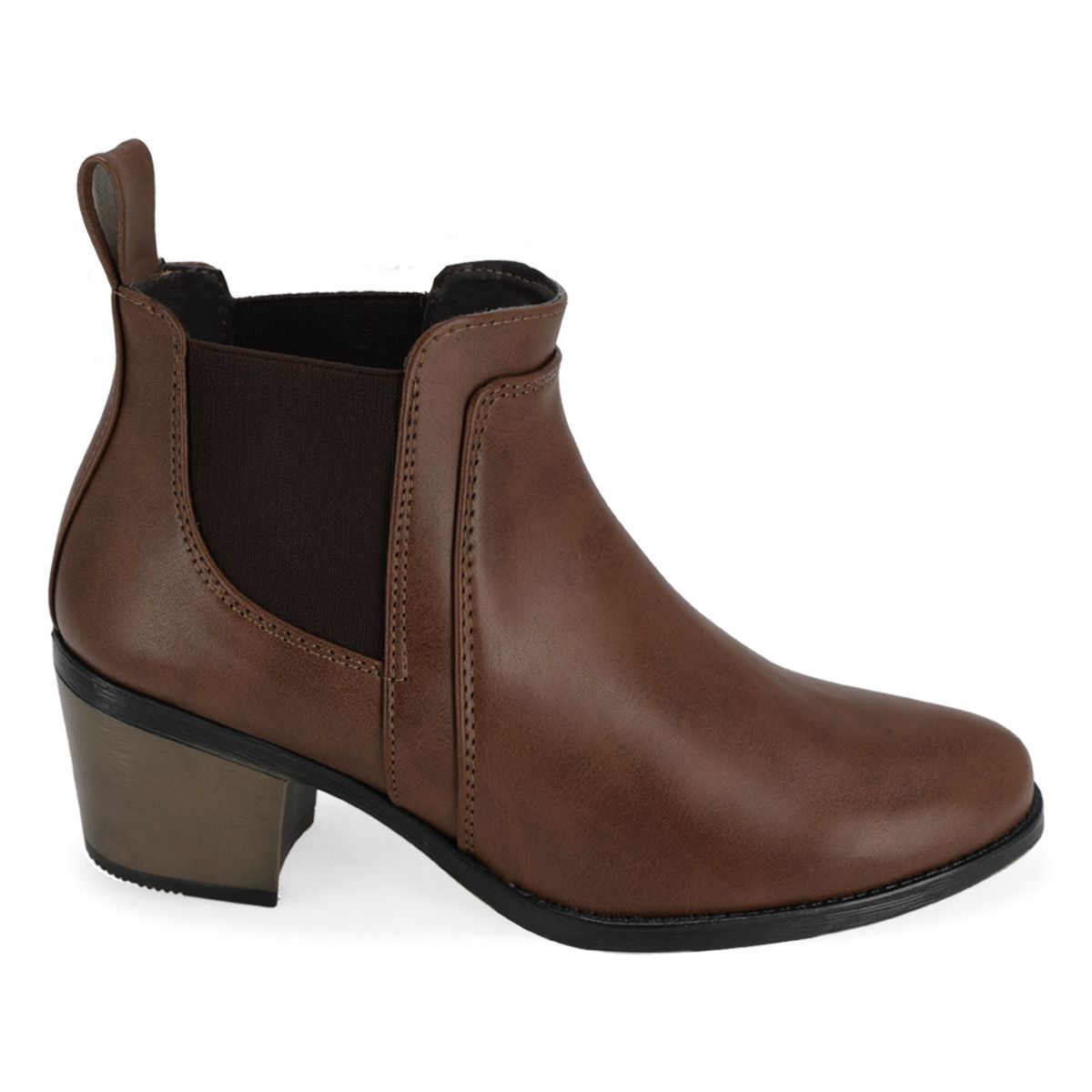 BOTIN TACON MUJER ORO ROSA 19-838 COGÑAC-OUTLET