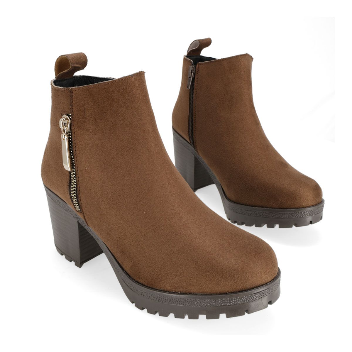 BOTIN TACON MUJER EXESSO 1504 MADERA-OUTLET
