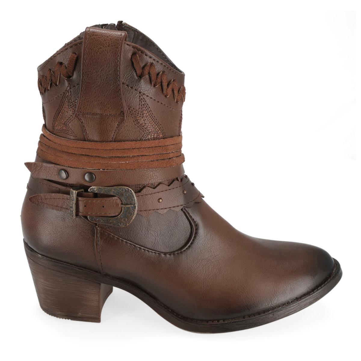 BOTIN VAQUERO MUJER MAQUECH 858 CAMEL-OFERTA