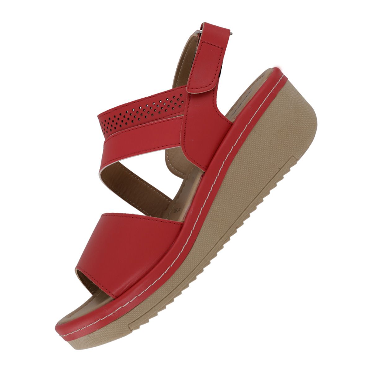 SANDALIA PLATAFORMA MUJER MOA VOGE 156 ROJO-OUTLET