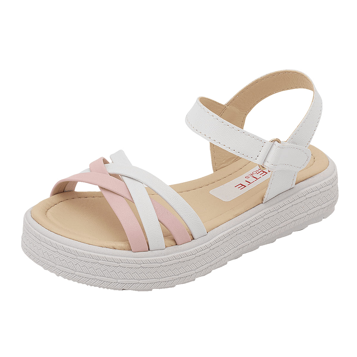 SANDALIA PISO INFANTIL LIZETTE SHOES 2054 BLANCO/ROSA/PARAISO-OUTLET