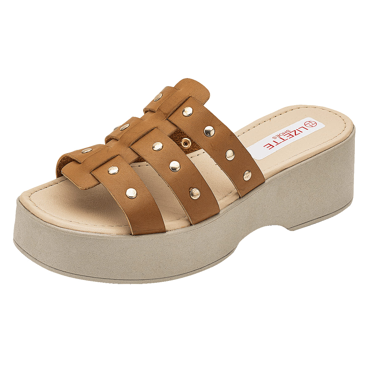 SANDALIA PLATAFORMA MUJER LIZETTE SHOES 5106 TOPO-OUTLET