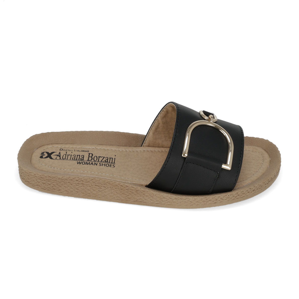 SANDALIA PISO MUJER ADRIANA BORZANI 24 NEGRO-OUTLET