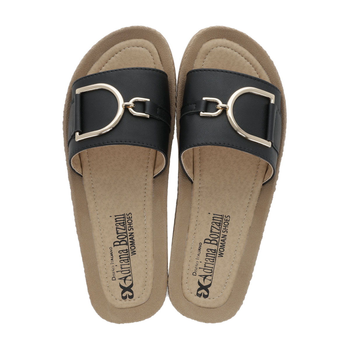 SANDALIA PISO MUJER ADRIANA BORZANI 24 NEGRO-OFERTA