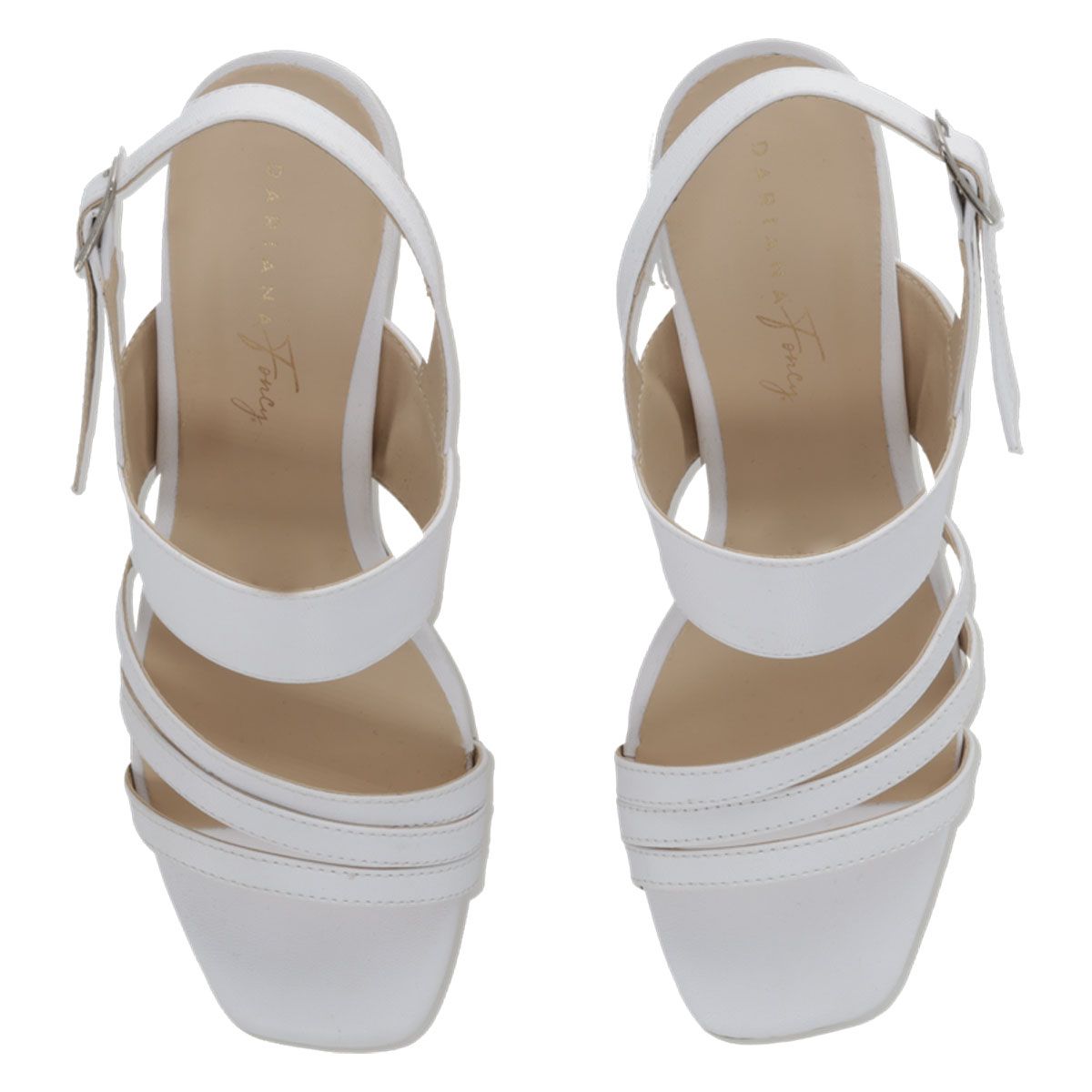 SANDALIA DE TACON MUJER DARIANA FONCY 8000 BLANCO-OUTLET