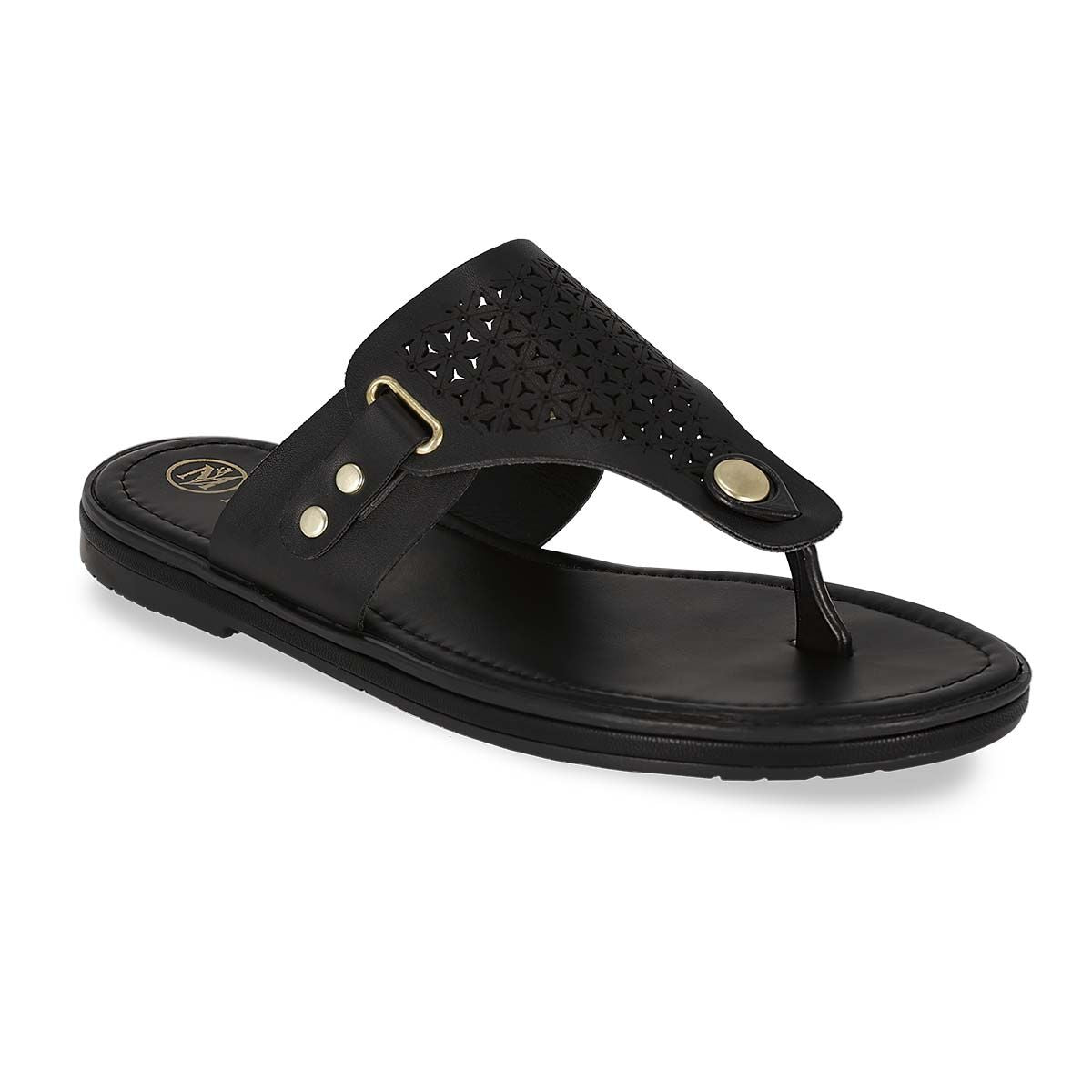 SANDALIA PISO MUJER MARIANA VALLE 2302 NEGRO-OUTLET
