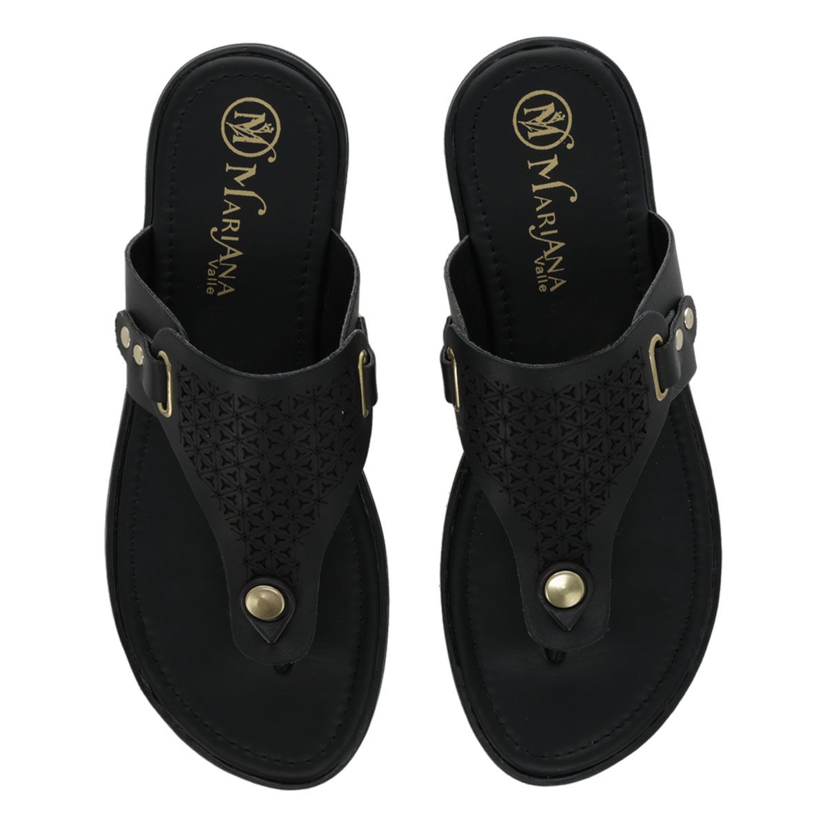 SANDALIA PISO MUJER MARIANA VALLE 2302 NEGRO-OUTLET