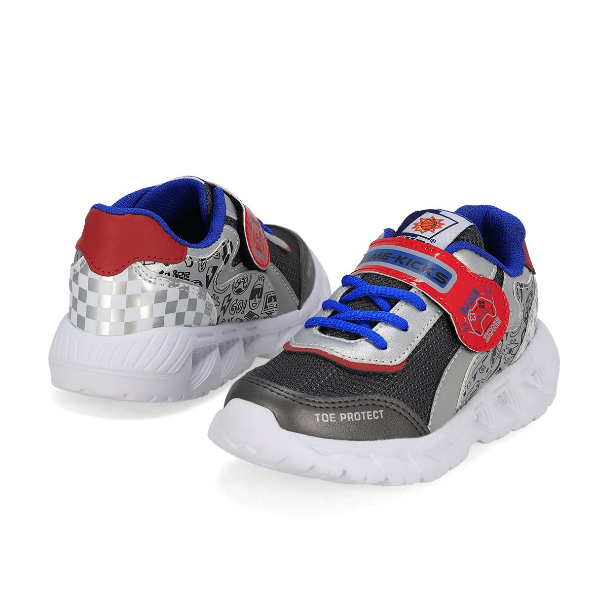 TENIS CON LUCES INFANTIL SUNS 531 OXFORD/ROJO/REY