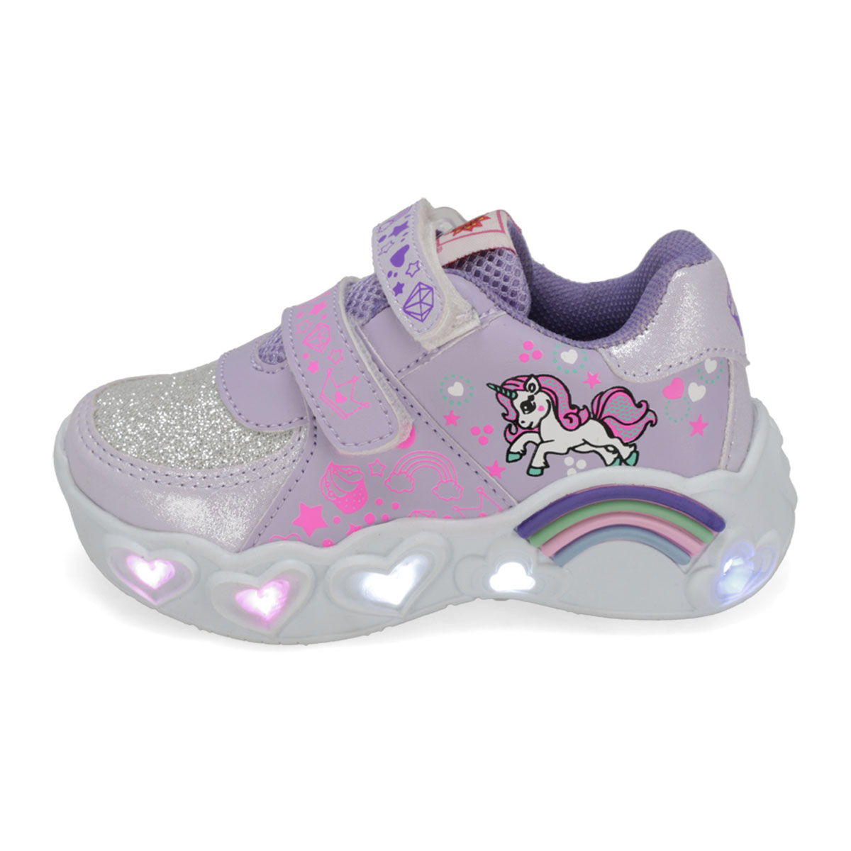 TENIS CON LUCES INFANTIL SUNS 515-F LILA-OUTLET