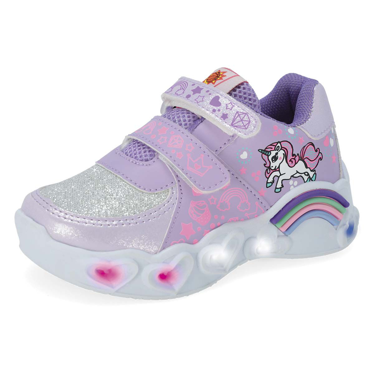 TENIS CON LUCES INFANTIL SUNS 515-F LILA-OFERTA