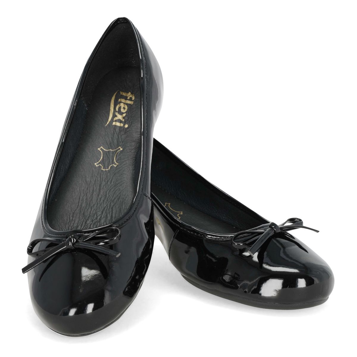 BALLERINA MUJER FLEXI DAMA 130802 NEGRO CHAROL-OUTLET