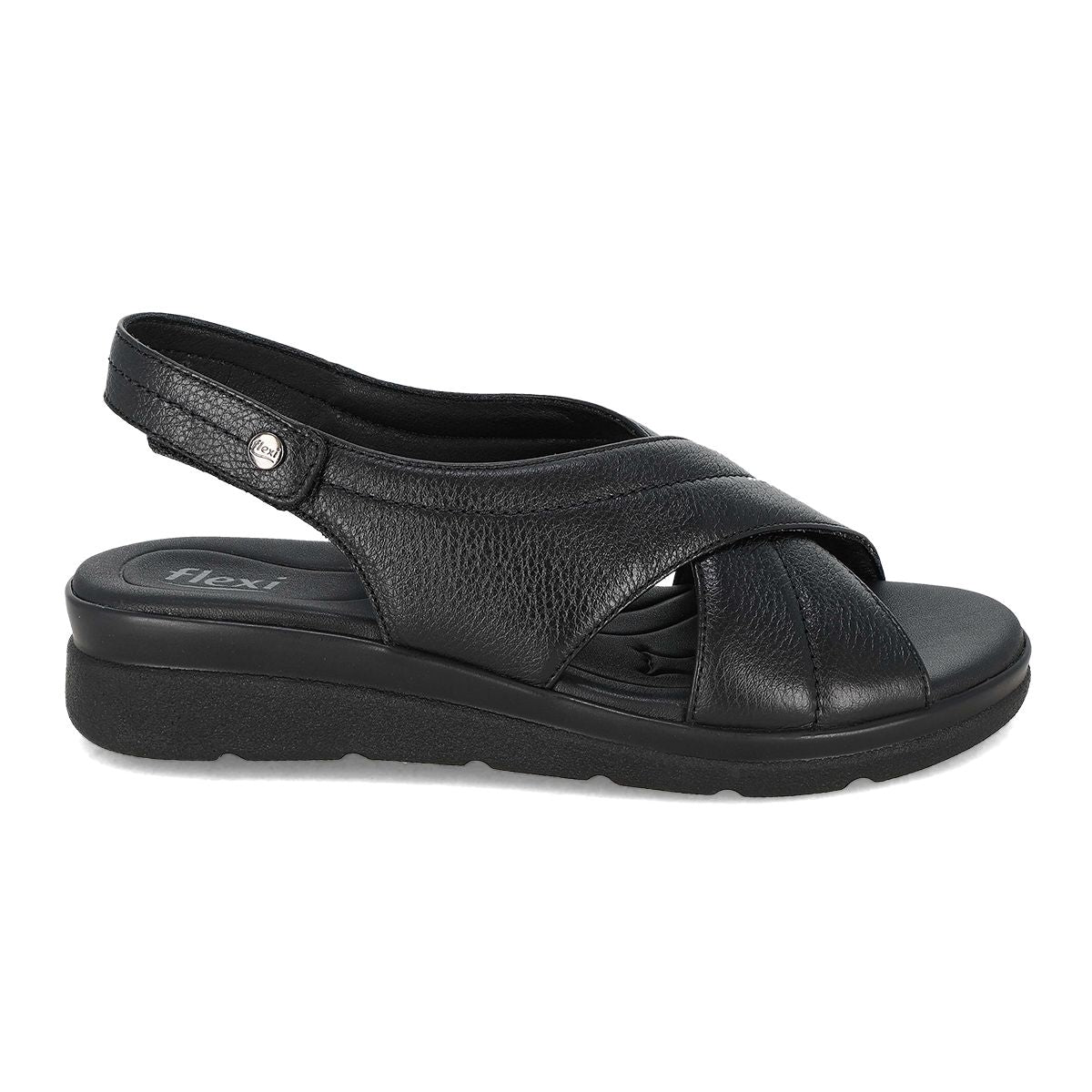 SANDALIA MUJER FLEXI DAMA 124212 NEGRO-OUTLET