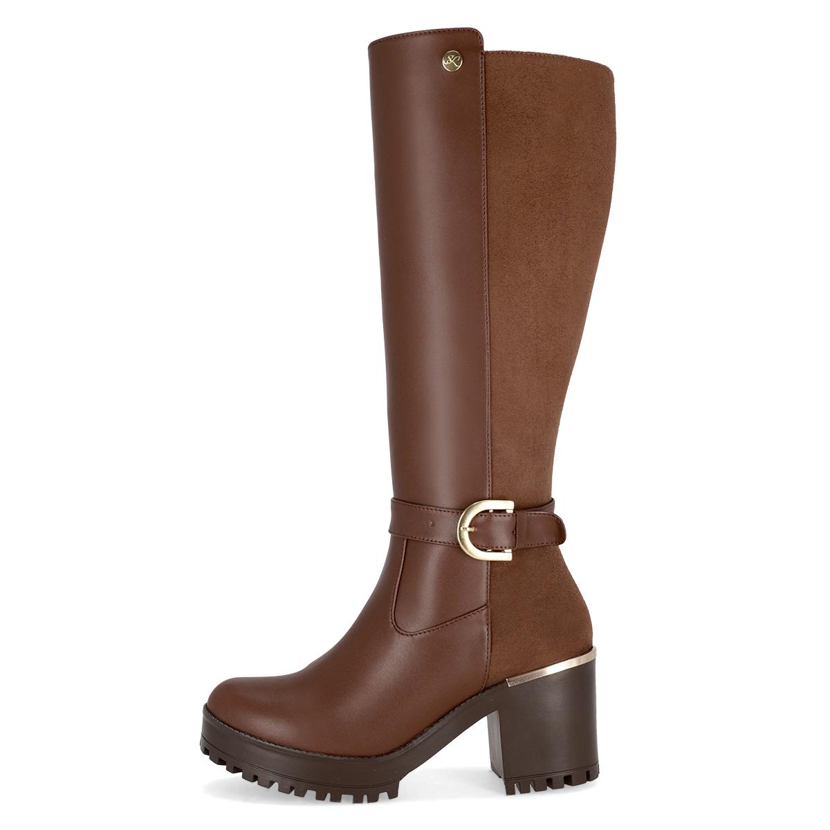 BOTA LARGA TACON MUJER SUZY LOVE 1113 MADERA-OFERTA