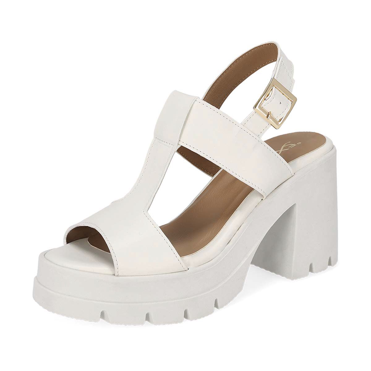 SANDALIA DE TACON MUJER EXESSO 271 LATTE-OUTLET