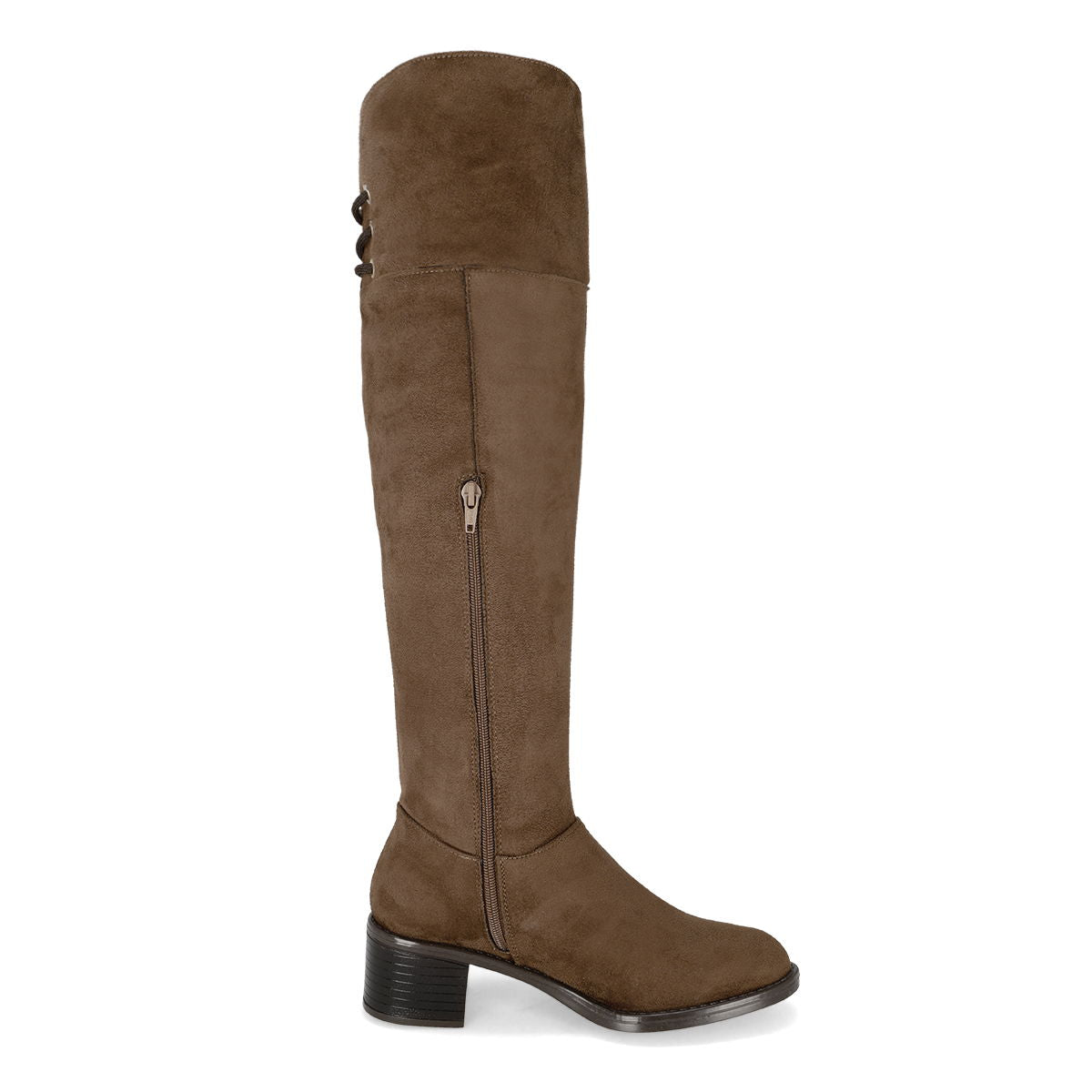 BOTA LARGA TACON MUJER EXESSO 5070 MADERA-OFERTA