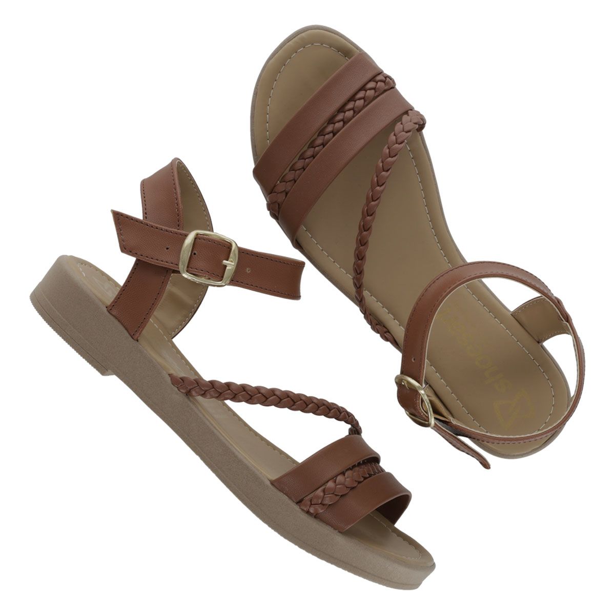 SANDALIA PISO MUJER SHOES ART 2644 TAN-OUTLET