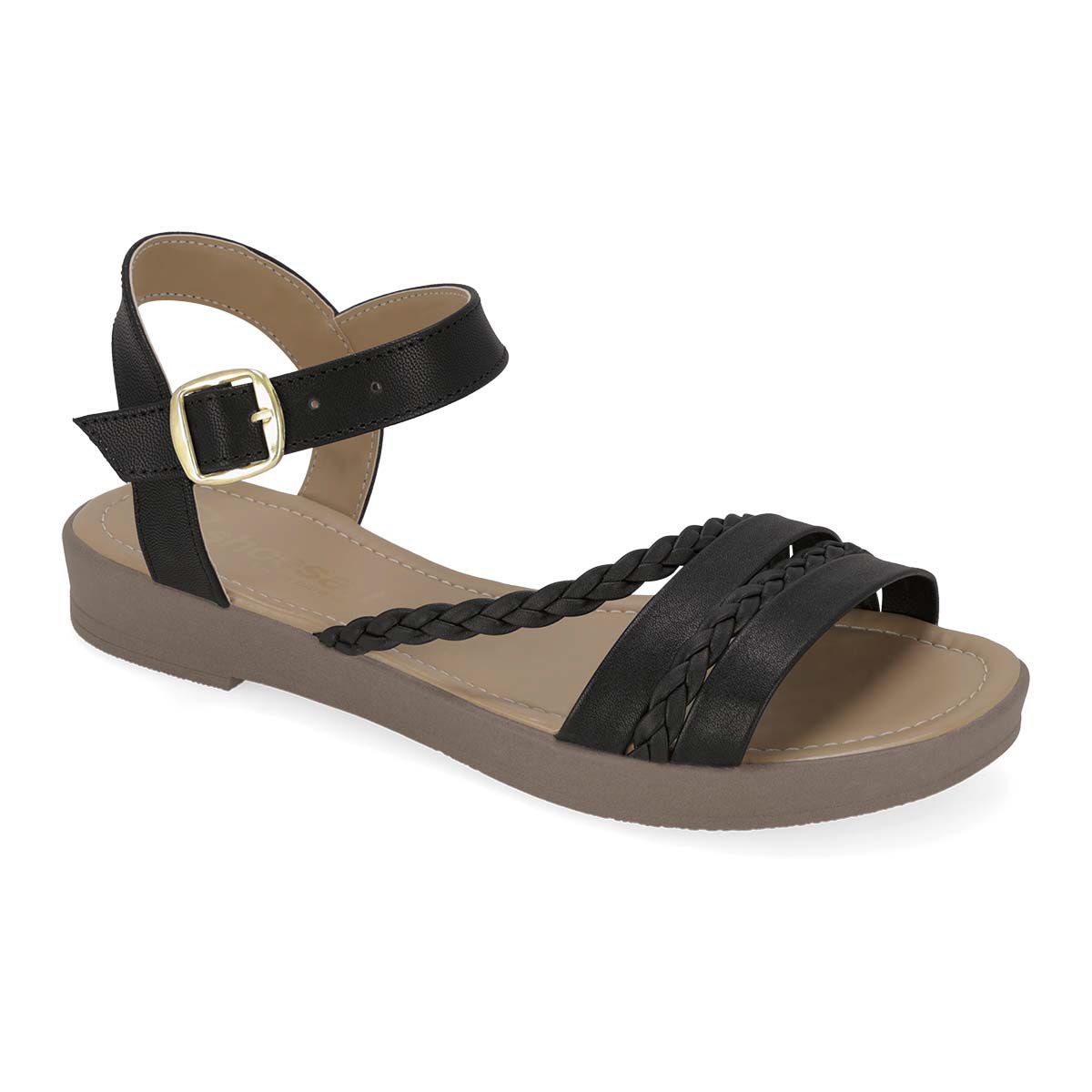 SANDALIA PISO MUJER SHOES ART 2644 NEGRO-OUTLET