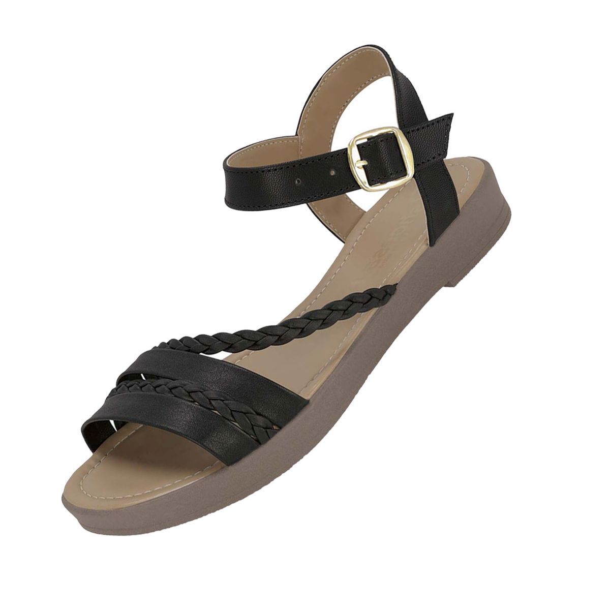 SANDALIA PISO MUJER SHOES ART 2644 NEGRO-OUTLET