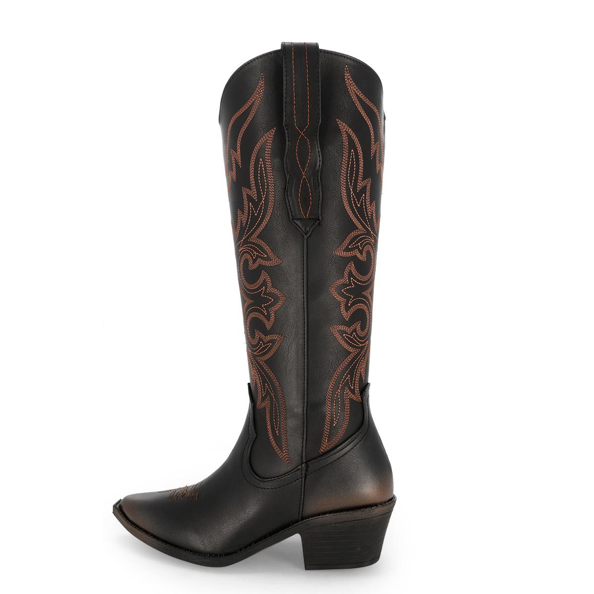 BOTA VAQUERA MUJER MAQUECH 8011 NEGRO