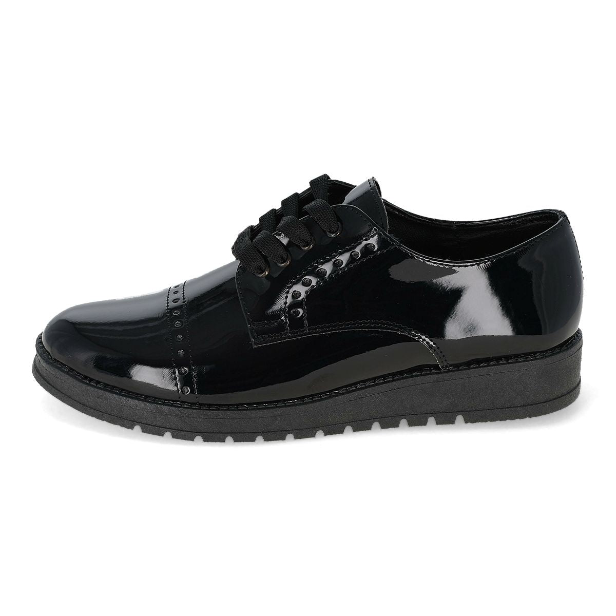 CASUAL MUJER MANHATTAN SHOES 6059 NEGRO CHAROL -PV25
