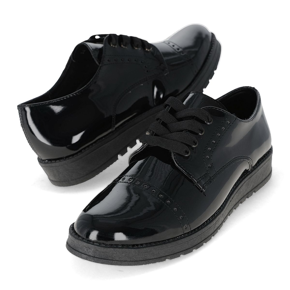 CASUAL MUJER MANHATTAN SHOES 6059 NEGRO CHAROL -PV25