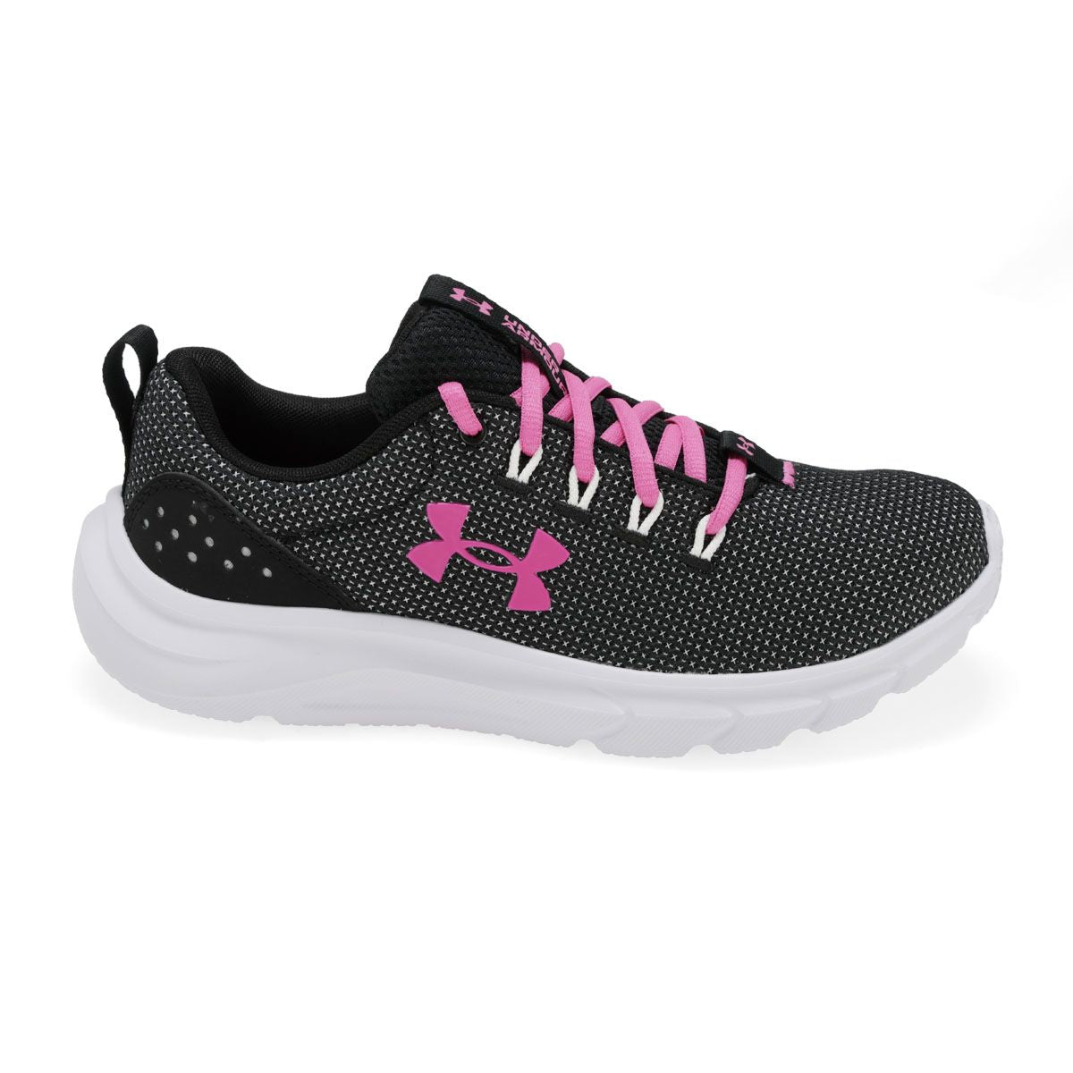 DEPORTIVO MUJER UNDER ARMOUR 3024891003 NEGRO/ROSA-OUTLET