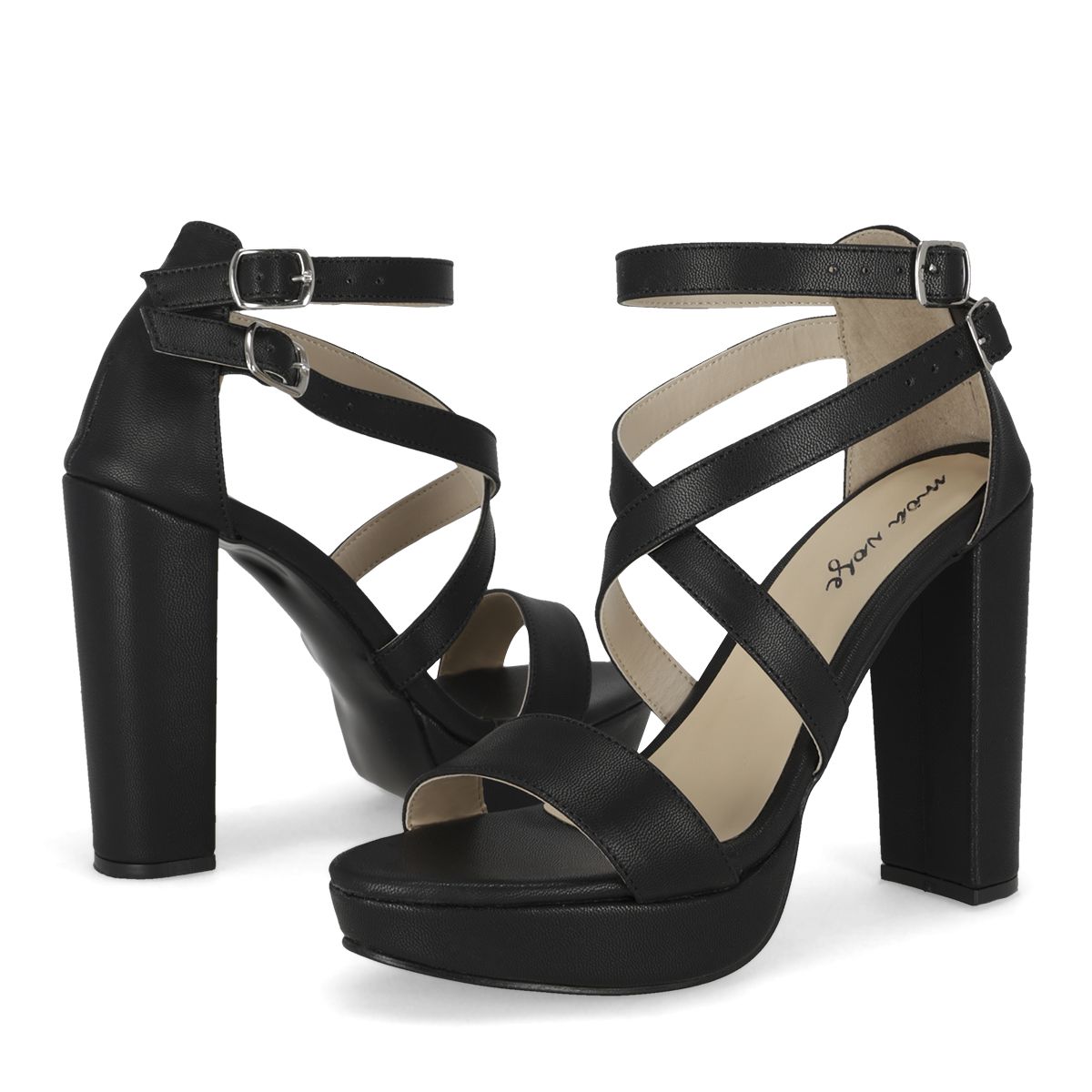 SANDALIA DE TACON MUJER MOA VOGE 49 NEGRO