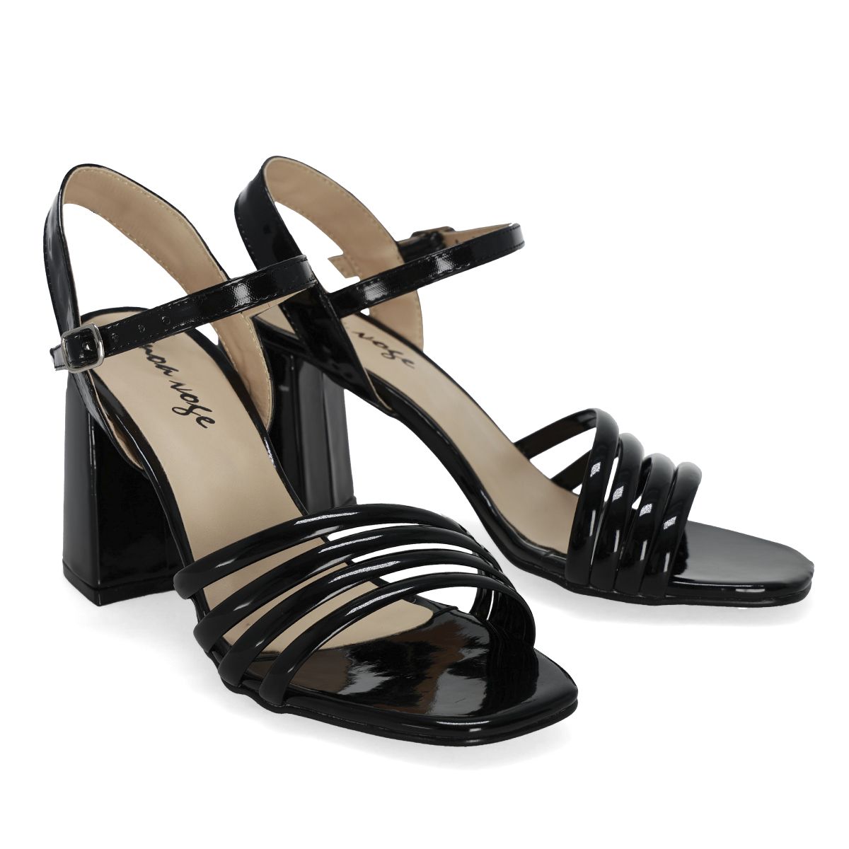 SANDALIA DE TACON MUJER MOA VOGE 322 NEGRO-OUTLET