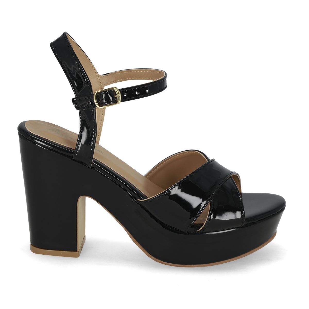 SANDALIA DE TACON MUJER ANGELA 250244 NEGRO-OUTLET