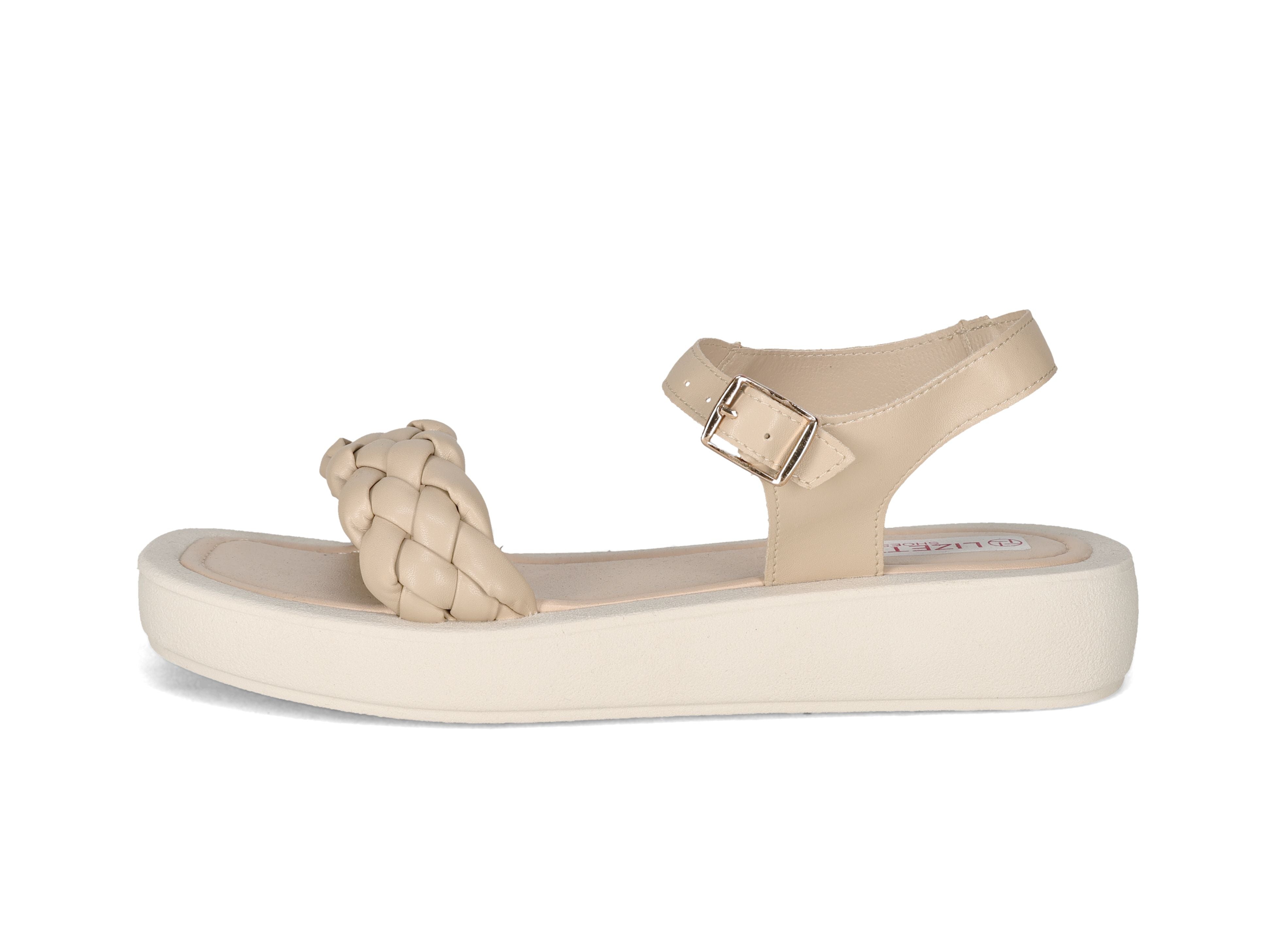 SANDALIA PISO MUJER LIZETTE SHOES 2501 BEIGE-OUTLET