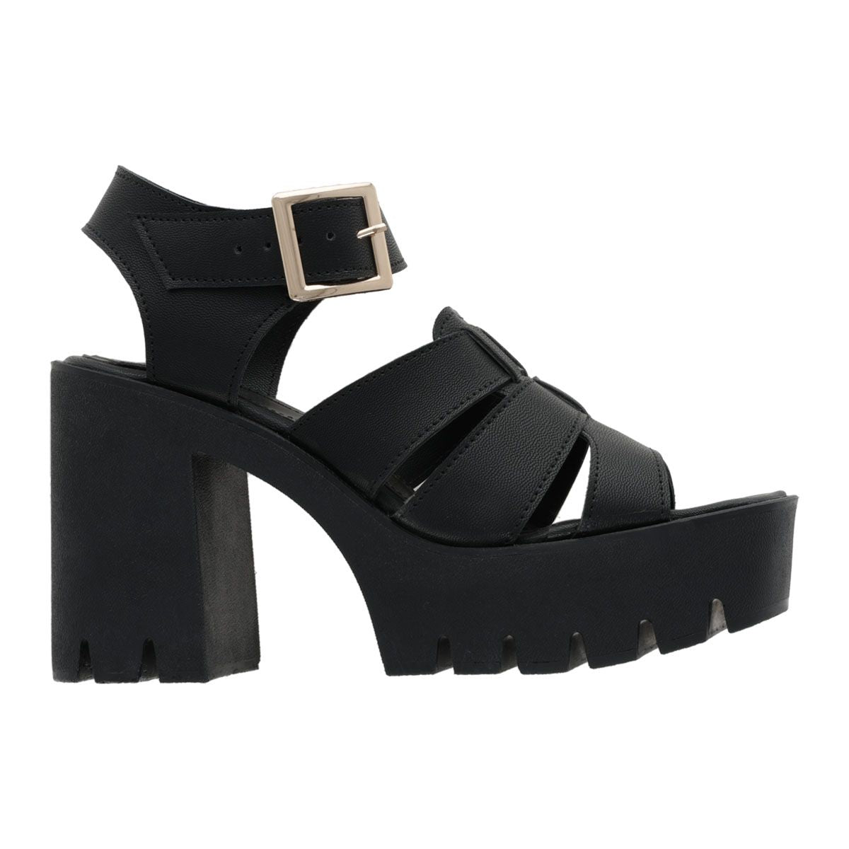 SANDALIA DE TACON MUJER NAVA & CO 8950 NEGRO-OUTLET