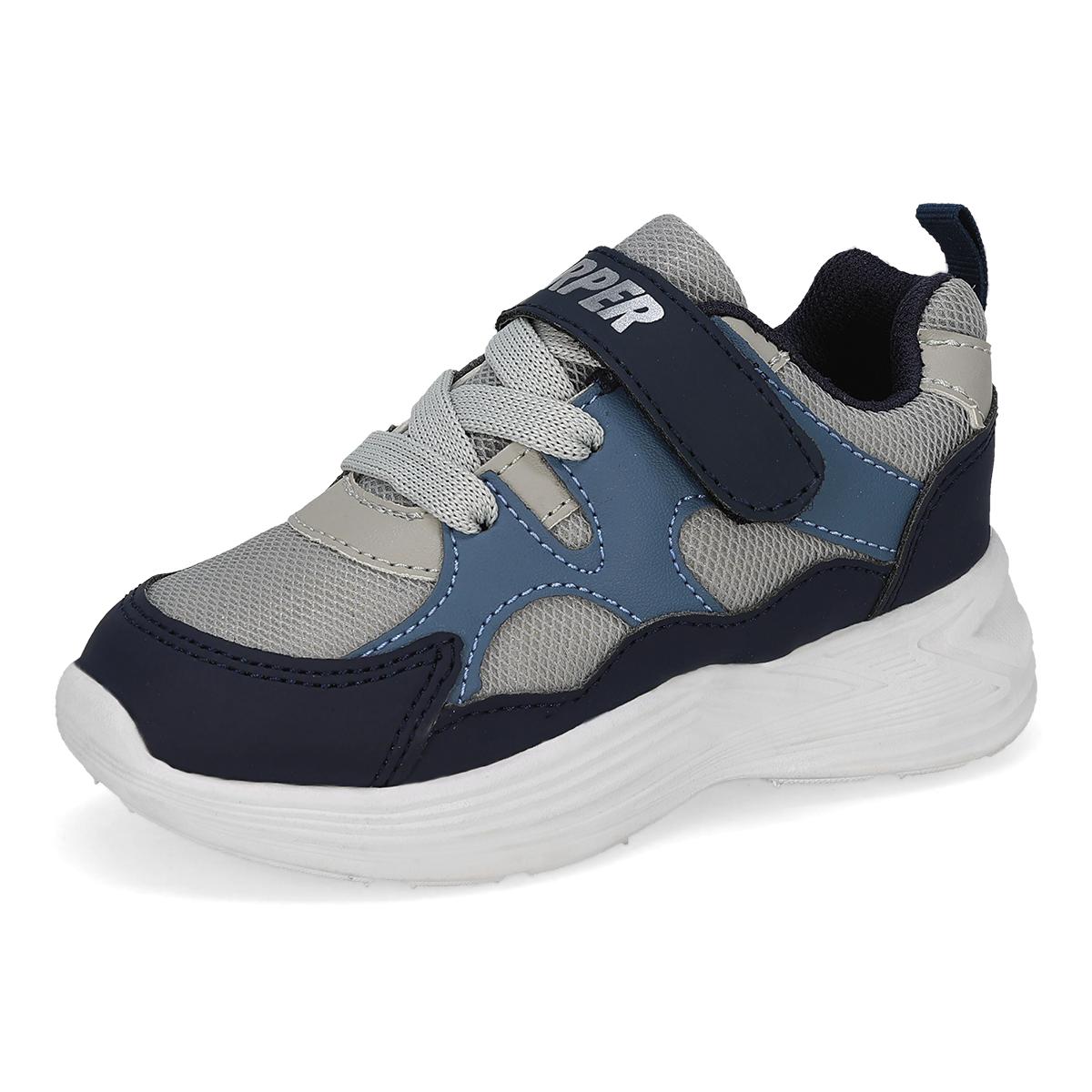 DEPORTIVO INFANTIL GARPER 590 GRIS/DENIM/MARINO