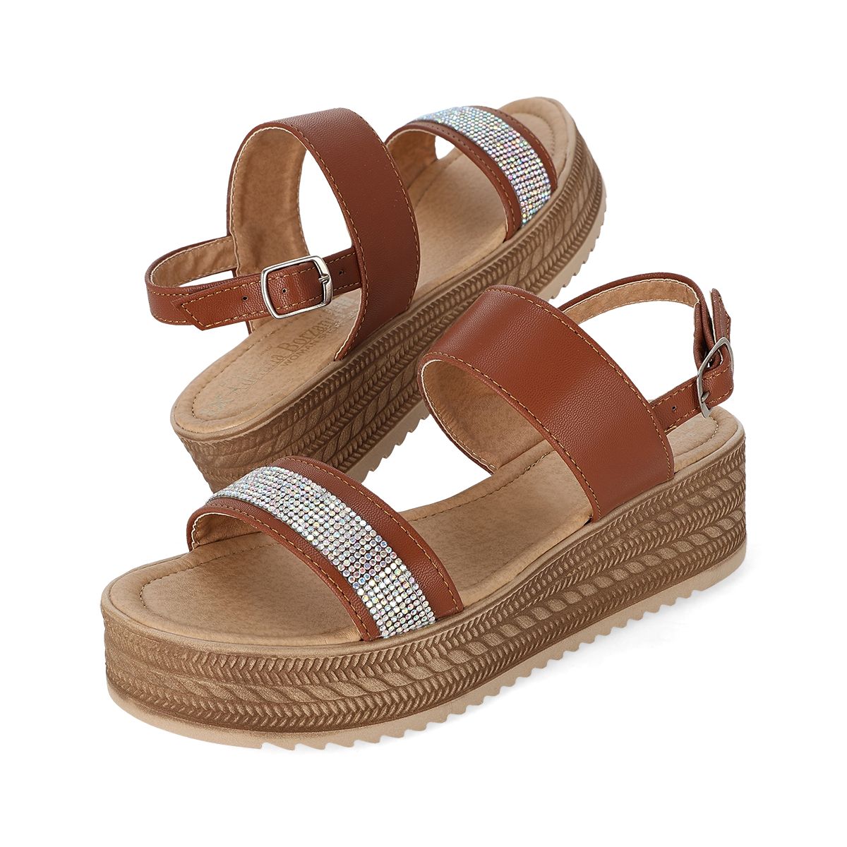 SANDALIA PLATAFORMA MUJER ADRIANA BORZANI 122 TAN-OUTLET