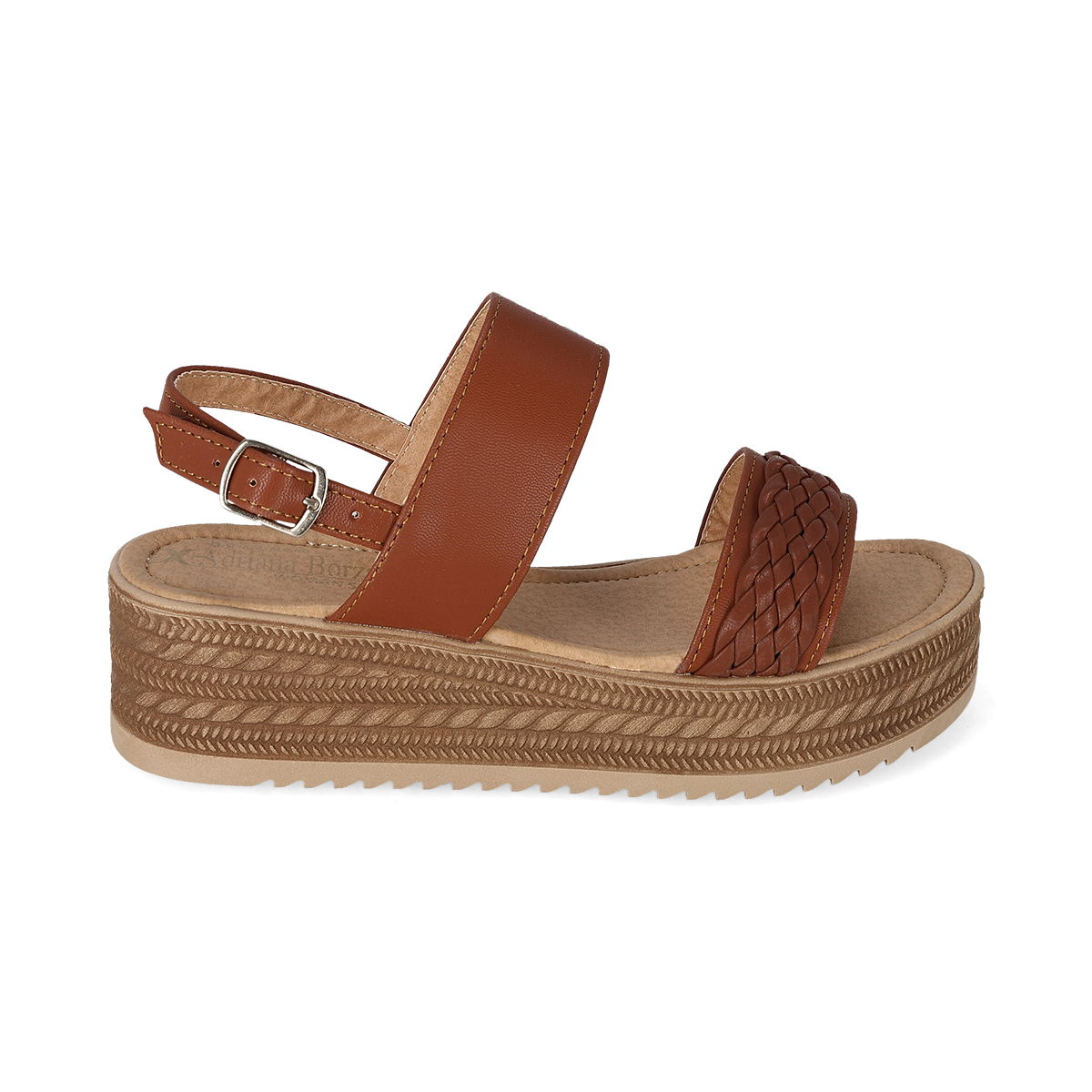 SANDALIA PLATAFORMA MUJER ADRIANA BORZANI 124 TAN-OFERTA