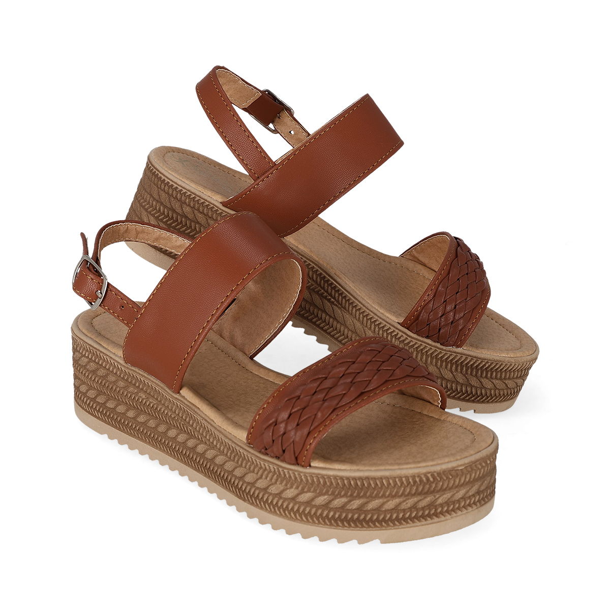 SANDALIA PLATAFORMA MUJER ADRIANA BORZANI 124 TAN-OUTLET
